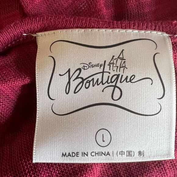 Disney Parks Minnie Mouse Scoop Back Red T-Shirt, Rhinestones, Sz L - Picture 4 of 5